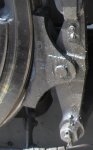 Brake shoe on driving wheel
